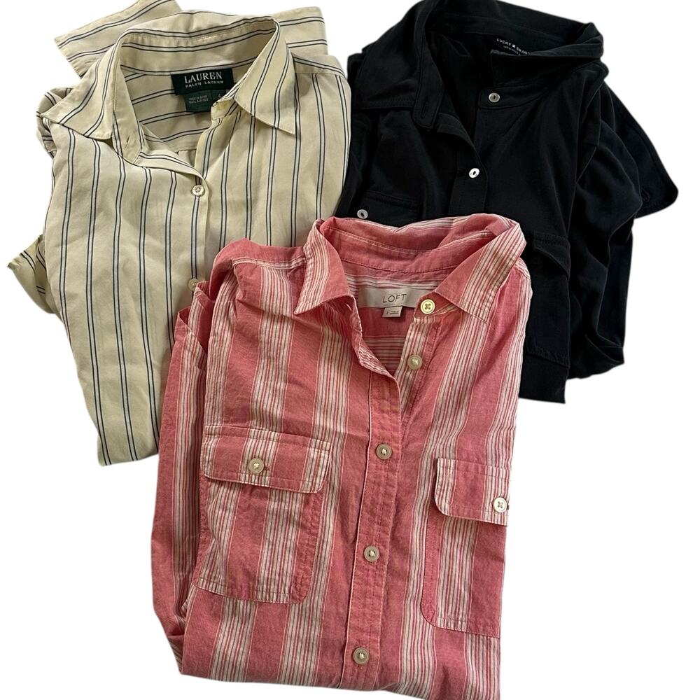 Womens Button Down Shirts Bundle Size Small Office Professional Business Casual